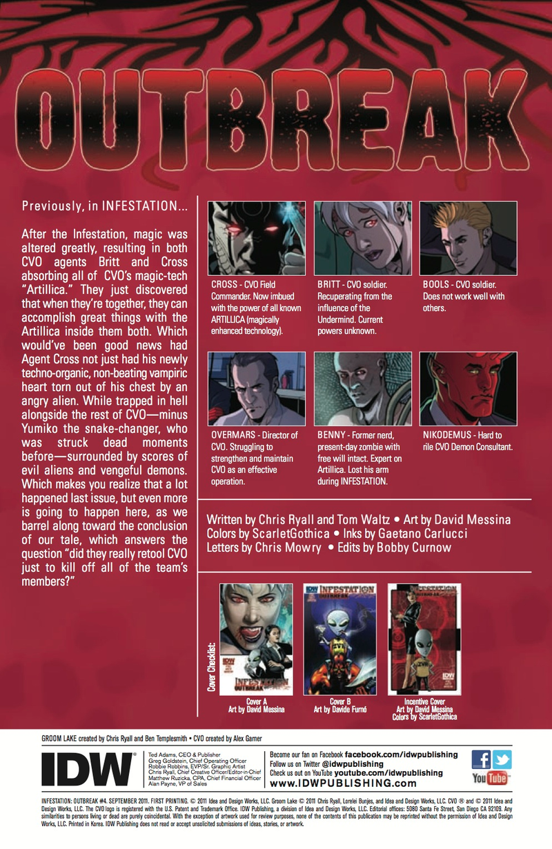 Illustration for article titled Read a 7-page preview of IDW's zombies, aliens, and demons comic book Infestation: Outbreak